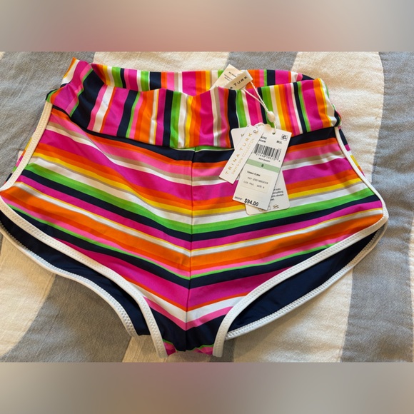 NEW Trina Turk striped boy shorts bikini 8 - Picture 3 of 7